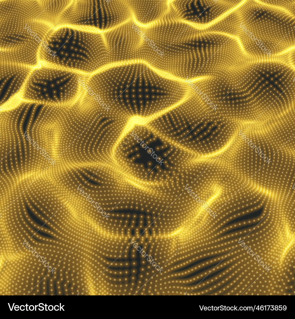 Array with dynamic particles 3d futuristic Array with dynamic particles 3d futuristic vector image