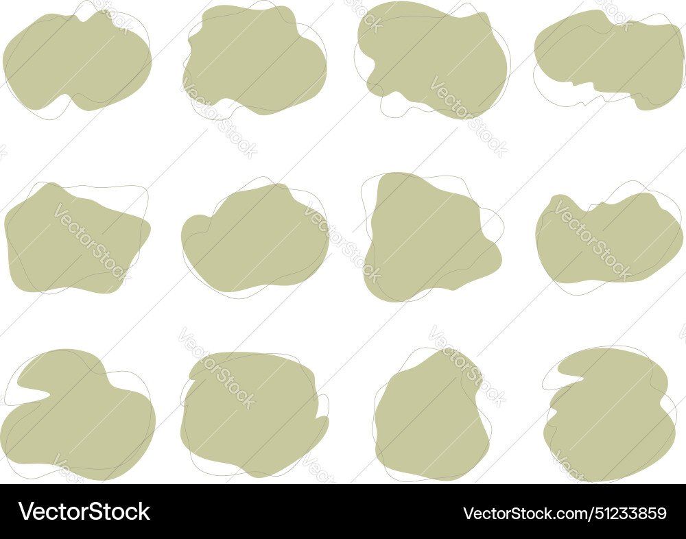Blobs fluid liquid shapes symbol visual set Blobs fluid liquid shapes symbol visual set Vector Image
