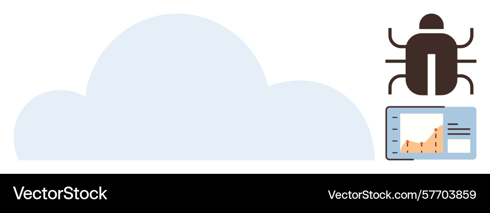 Cloud computing security with bug analysis Cloud computing security with bug analysis vector image