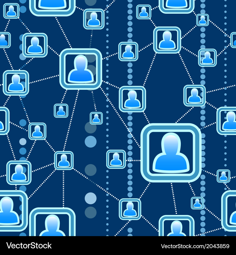 Connected Icon Pattern Vector Image