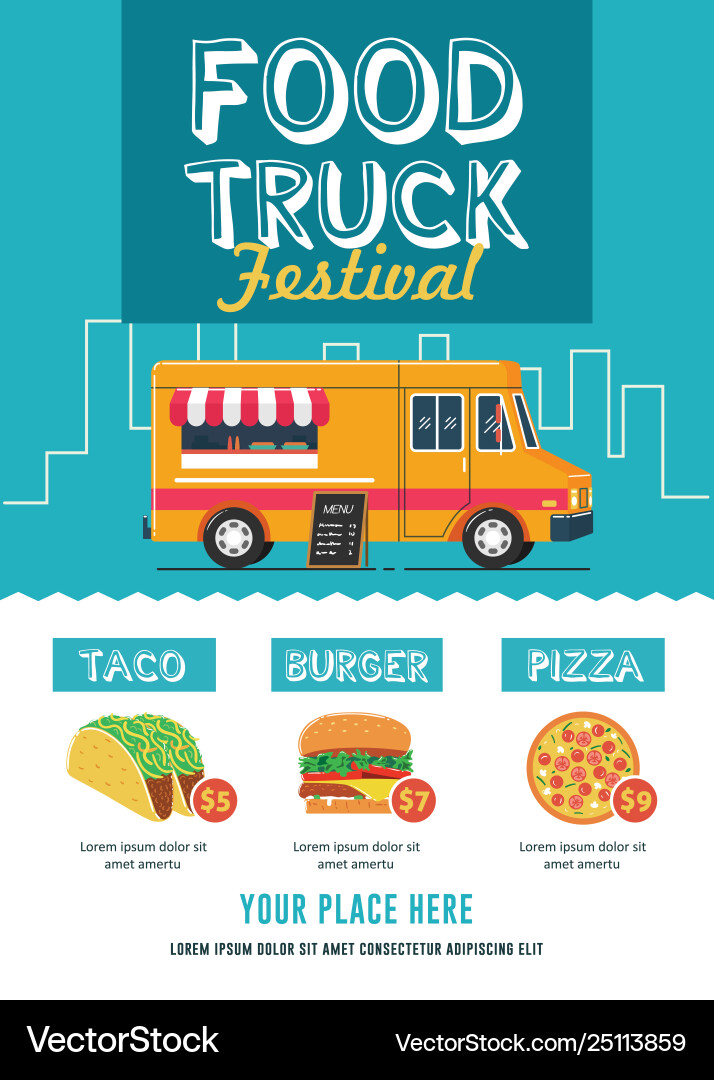 Food Truck Festival Flyer Vorlage Food Truck Festival Flyer Vorlage vektorbild