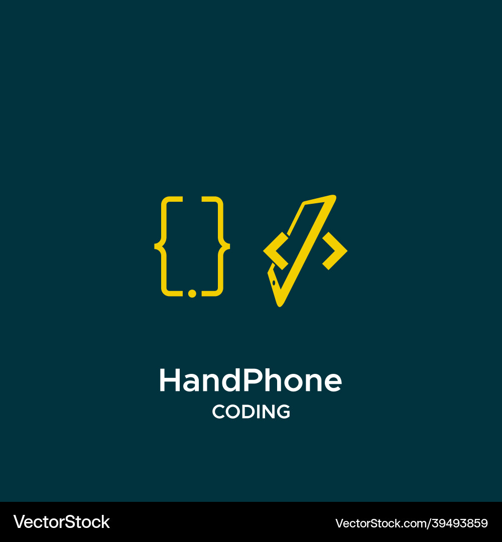 Handphone coding logo vector image