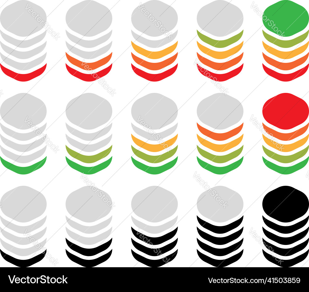 Progress bar steps phases level indicator Progress bar steps phases level indicator vector image