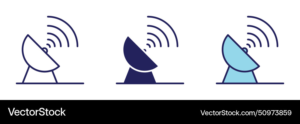 Satellite data icon - navigation set Vector Image