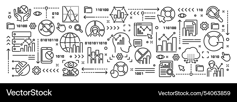 Statistics and data analytics concept vector image