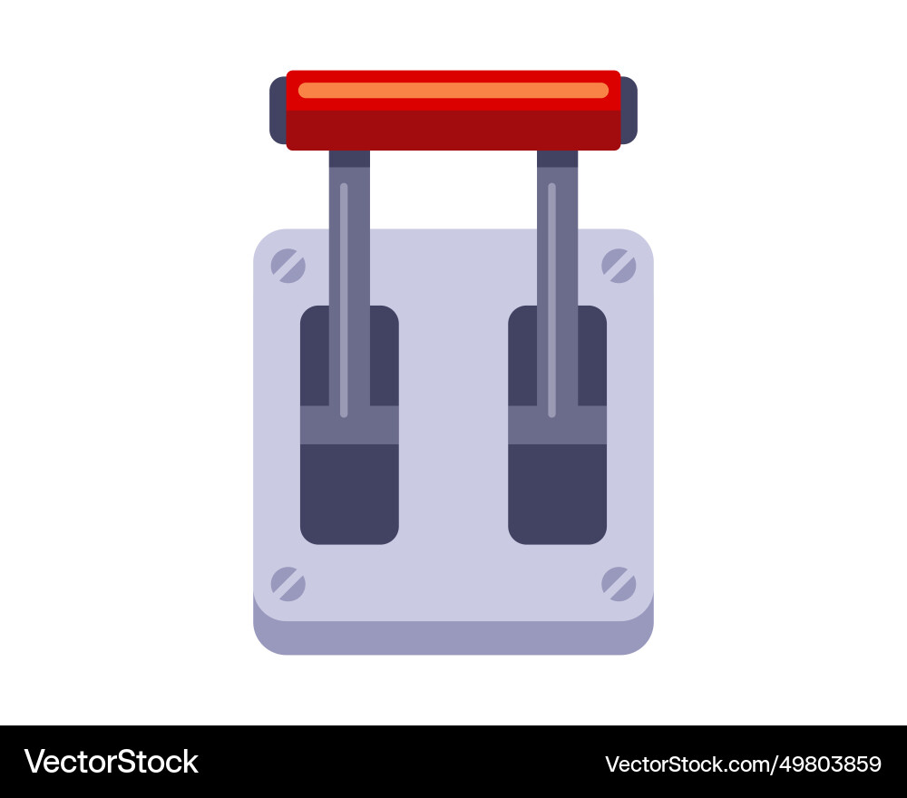 Switch with red handle turn off vector image