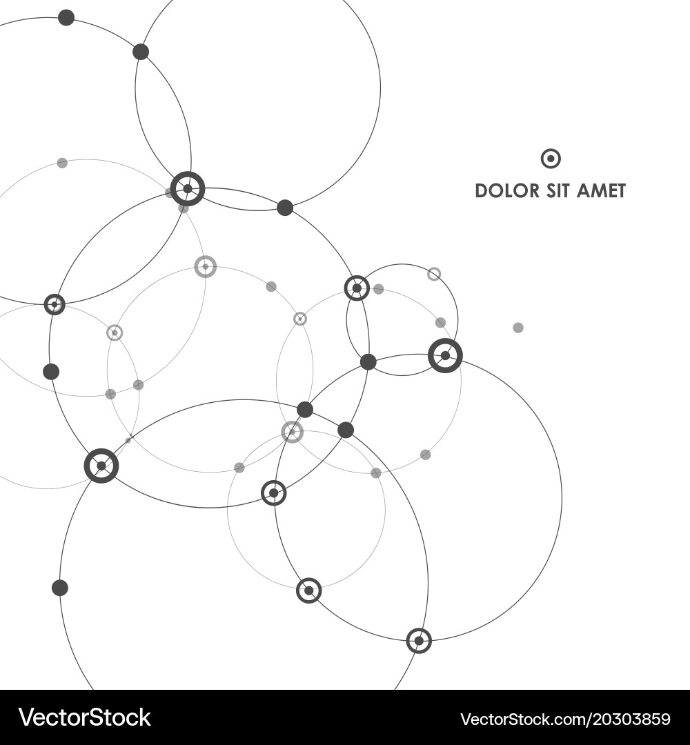 Technology abstract dot and circle connection vector image