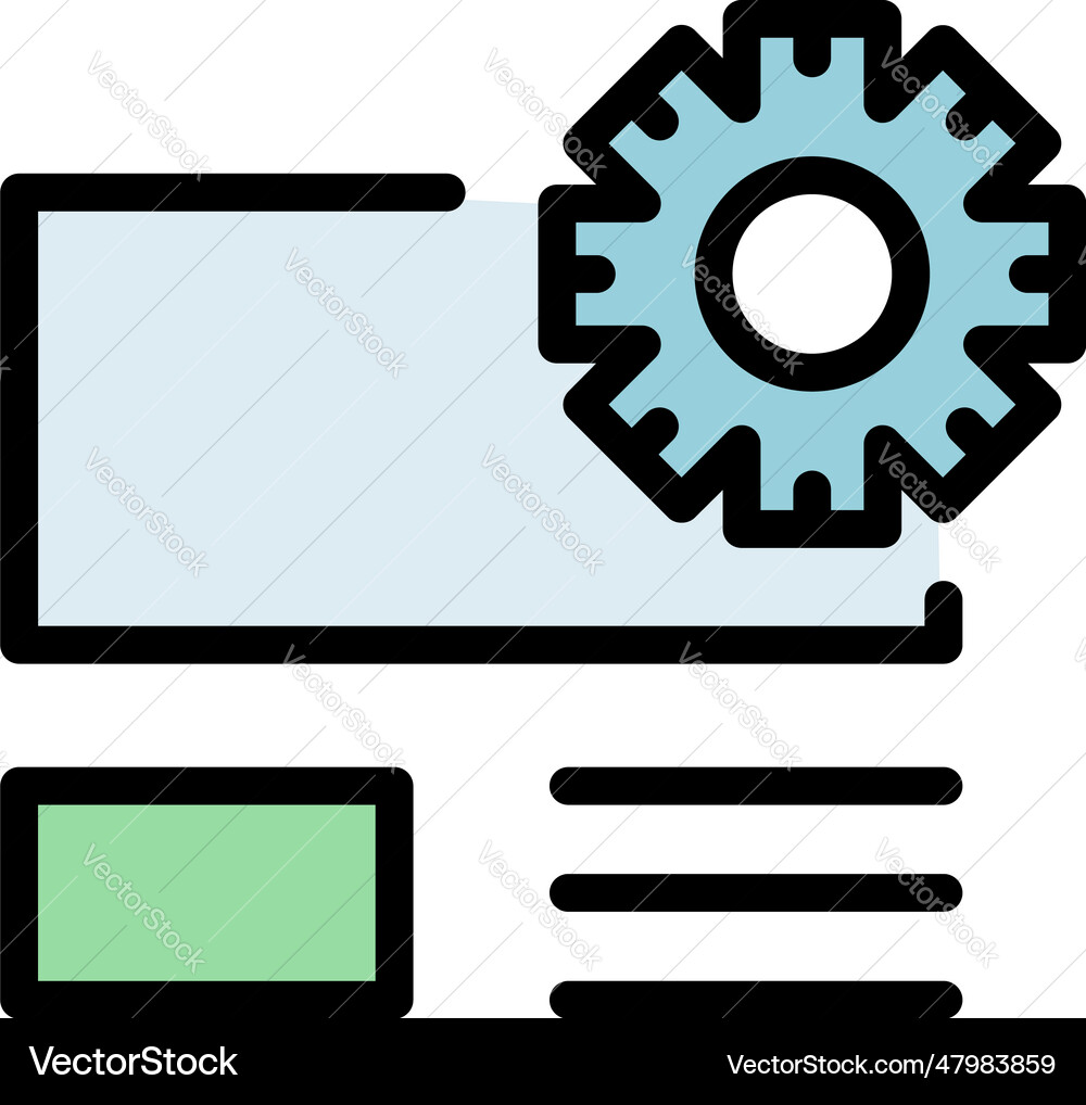Web cms icon flat Web cms icon flat vector image