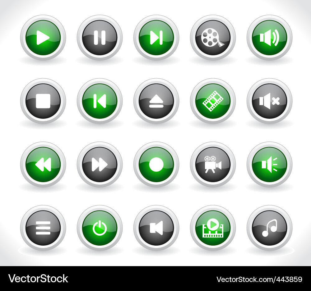 Web design buttons vector image