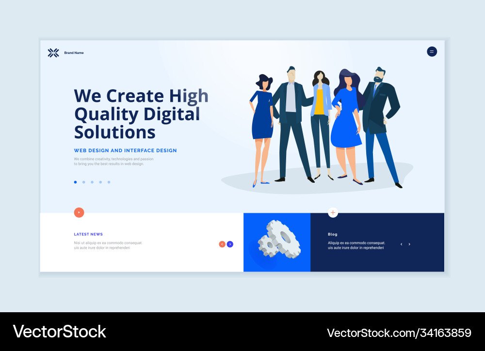 Website template design vector image