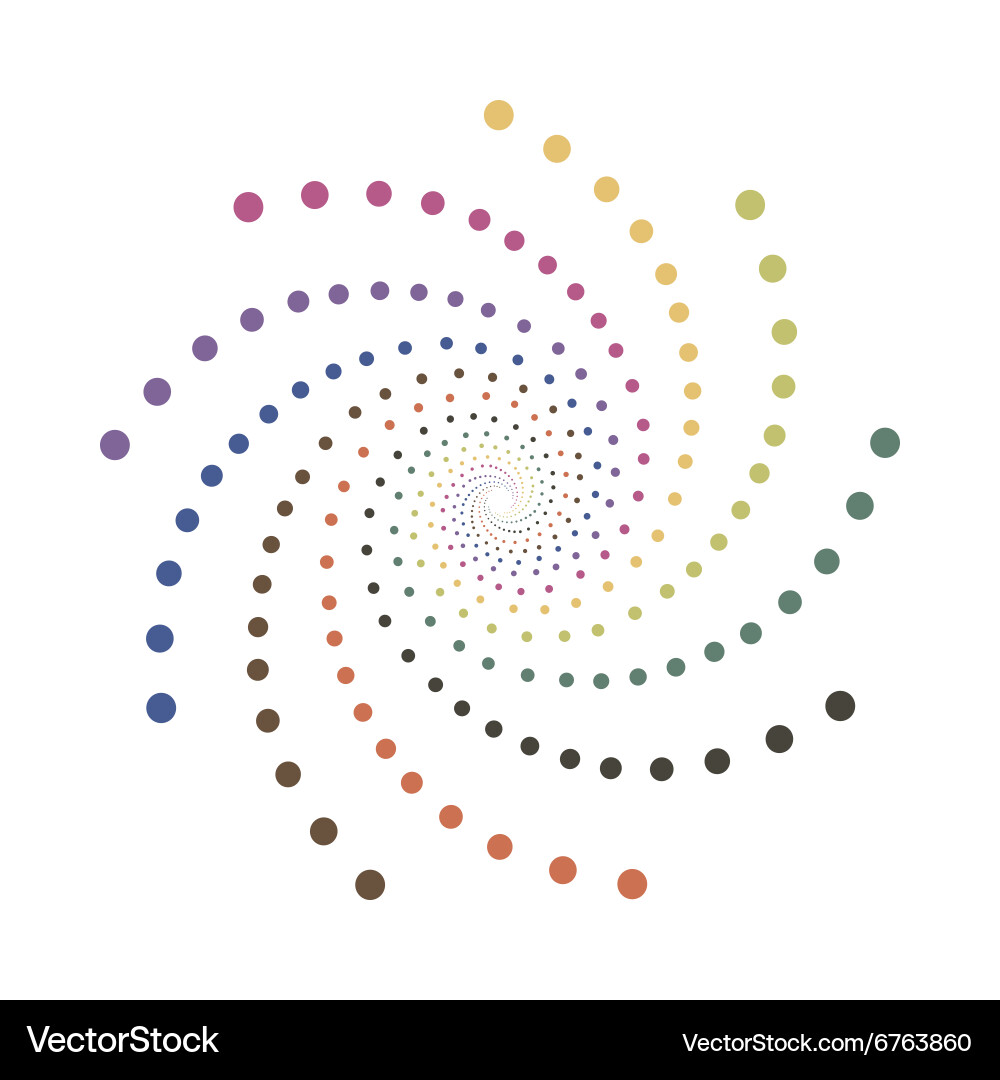 Abstract dotted shape design element vector image