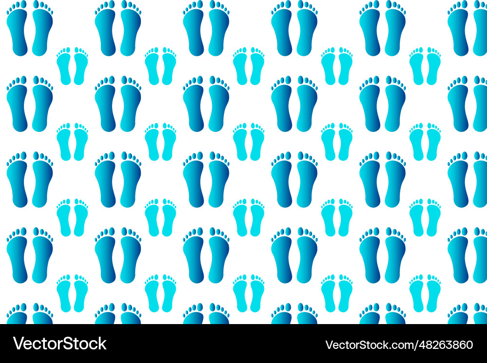 Abstract man footprint pattern background Vector Image