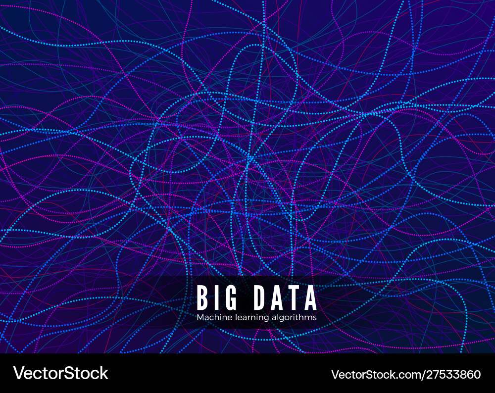 Big data visualisation machine learning Big data visualisation machine learning vector image