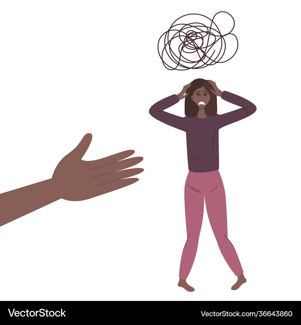 Concept anxiety disorders a depressed Concept anxiety disorders a depressed vector image