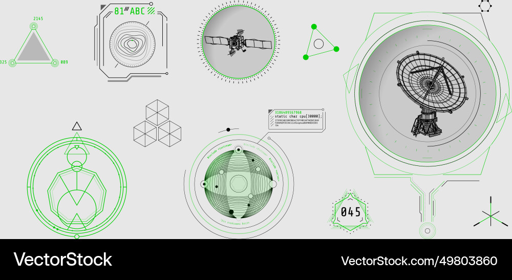 Design elements for infographic of data vector image