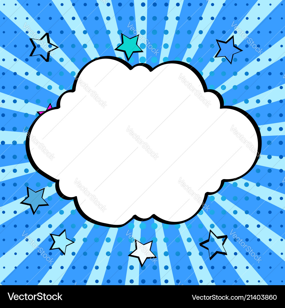 Empty dynamic comic speech bubble with dots Vector Image