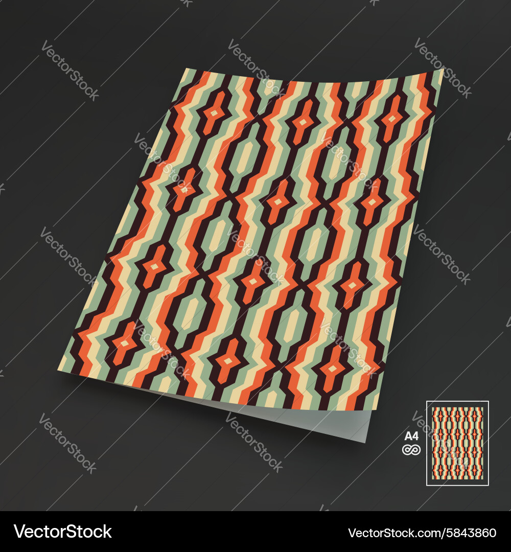 Geometric Pattern A4 Background vector image