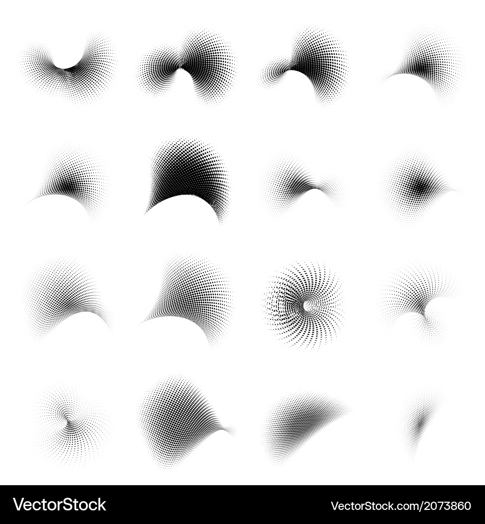 Halftone Circle Pattern Vector Image