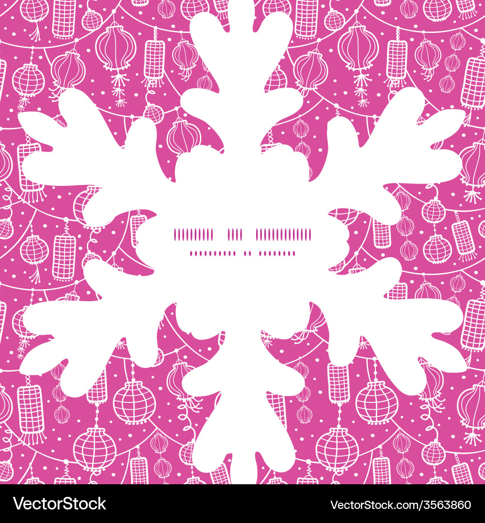 Holiday Lantern Snowflake Pattern Vector Image