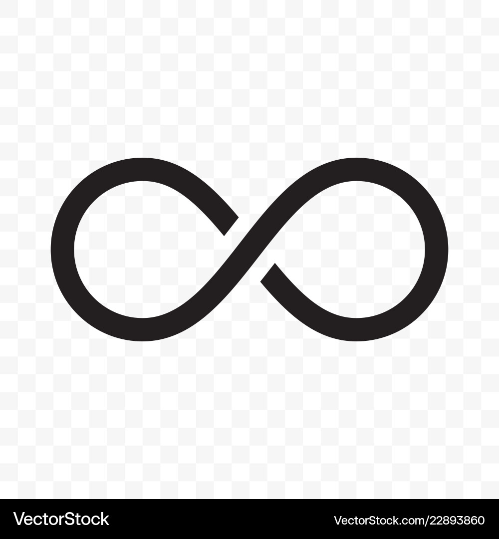 Infinity or infinite loop line icon Infinity or infinite loop line icon vector image