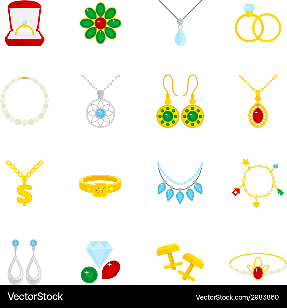 Jewelry icon flat vector image