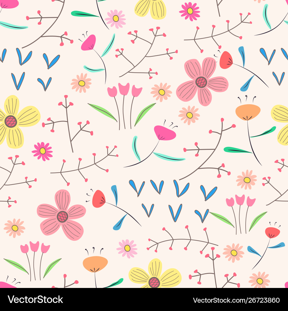 Nahtlose Muster Hintergrund mit Blumen Nahtlose Muster Hintergrund mit Blumen vektorbild