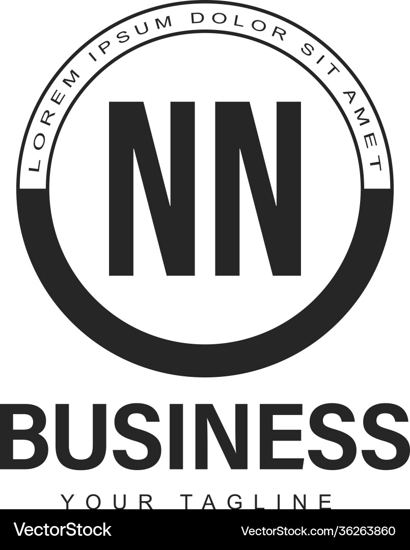Nn initial a logo design with abstract style Nn initial a logo design with abstract style vector image