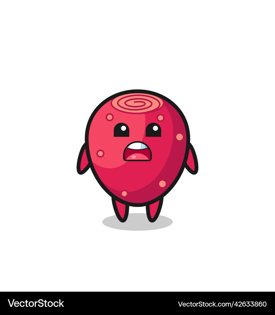 Prickly pear with apologizing expression saying i Vector Image