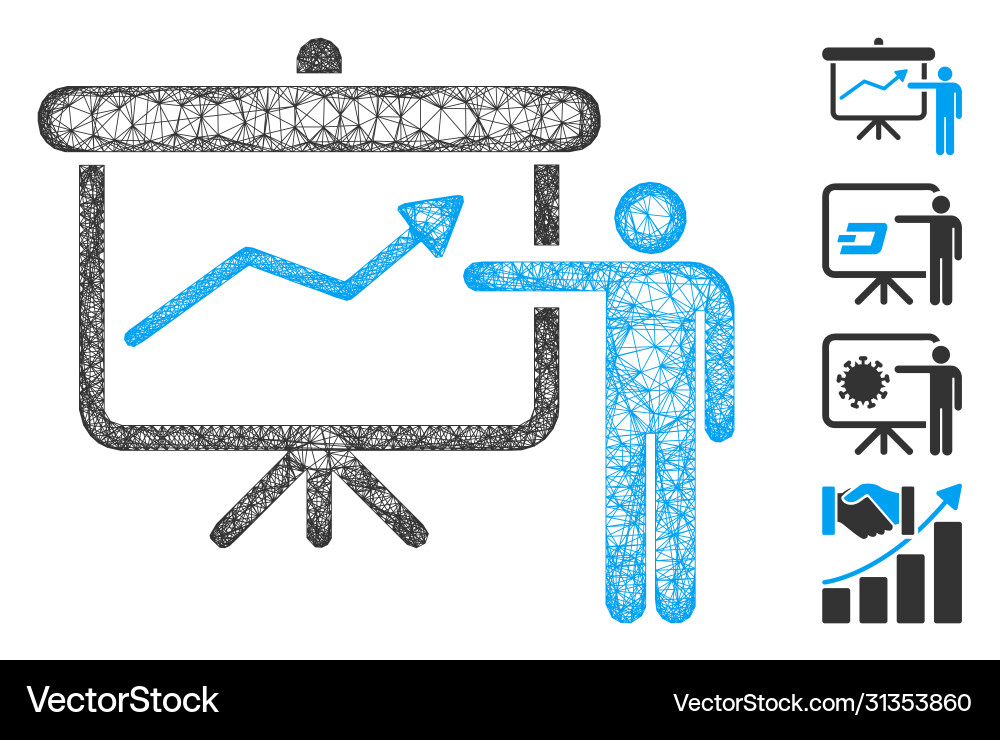 Project presentation web mesh Project presentation web mesh vector image