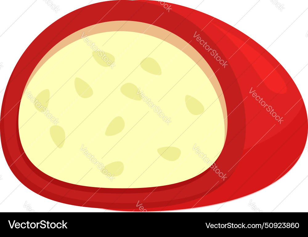 Rote Mochi Ikone Cartoon Snack Mahlzeit Rote Mochi Ikone Cartoon Snack Mahlzeit vektorbild
