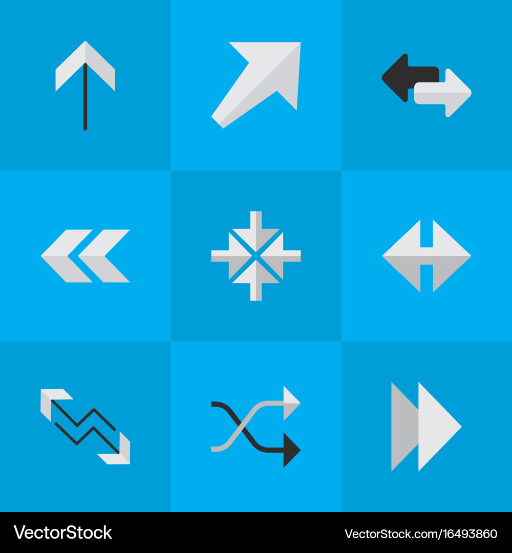 Set of simple cursor icons vector image