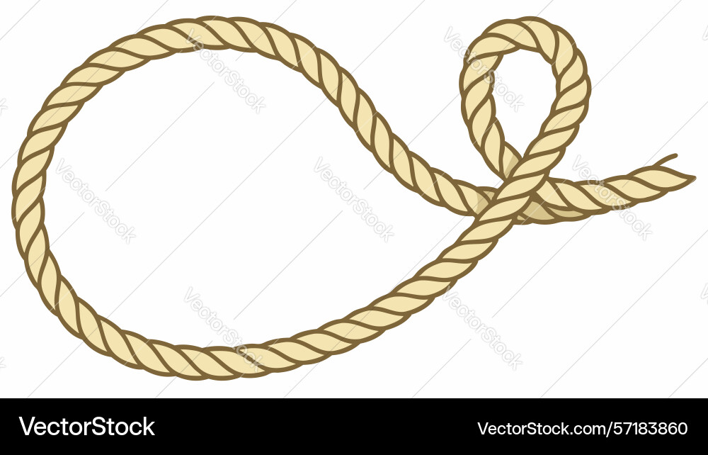 Simple coiled rope segment graphic design Vector Image