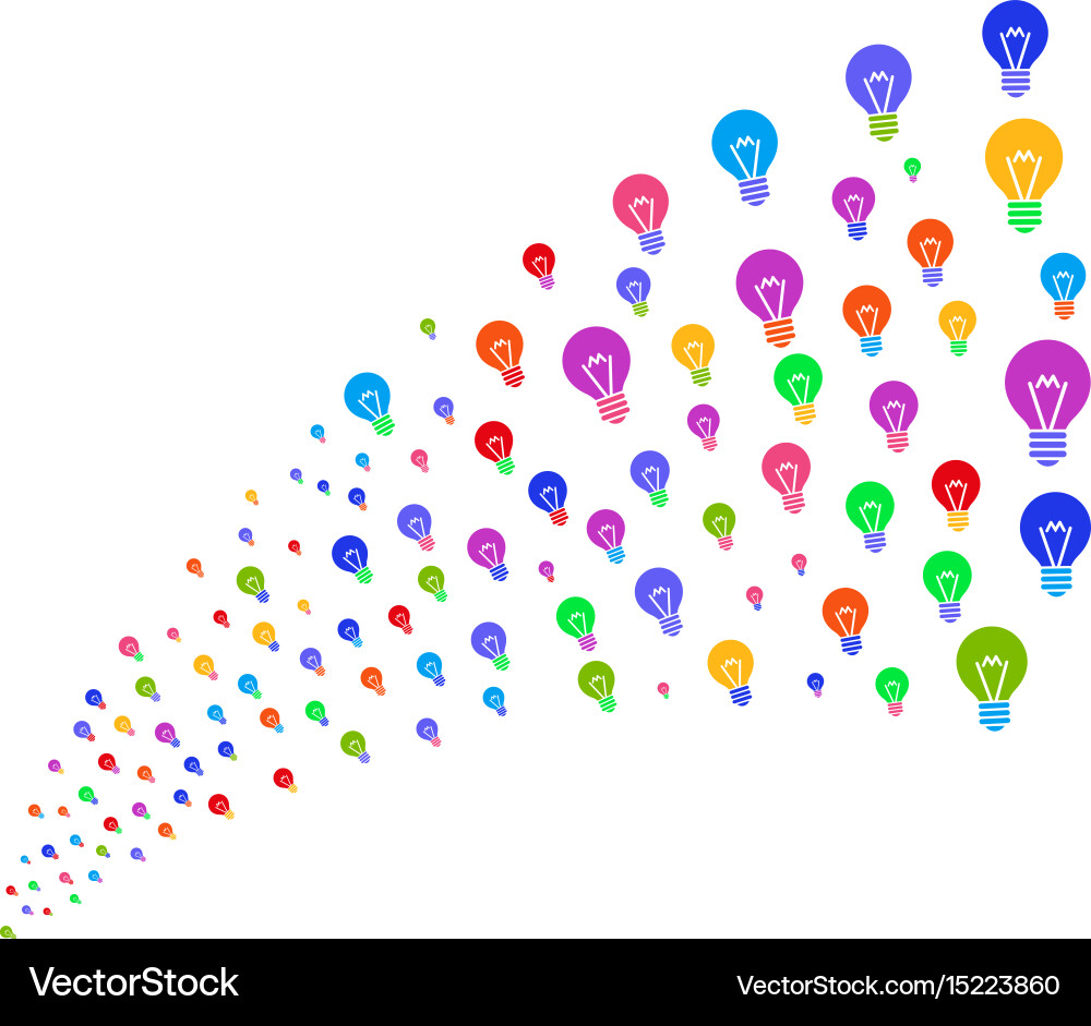 Source stream of electric bulb Vector Image