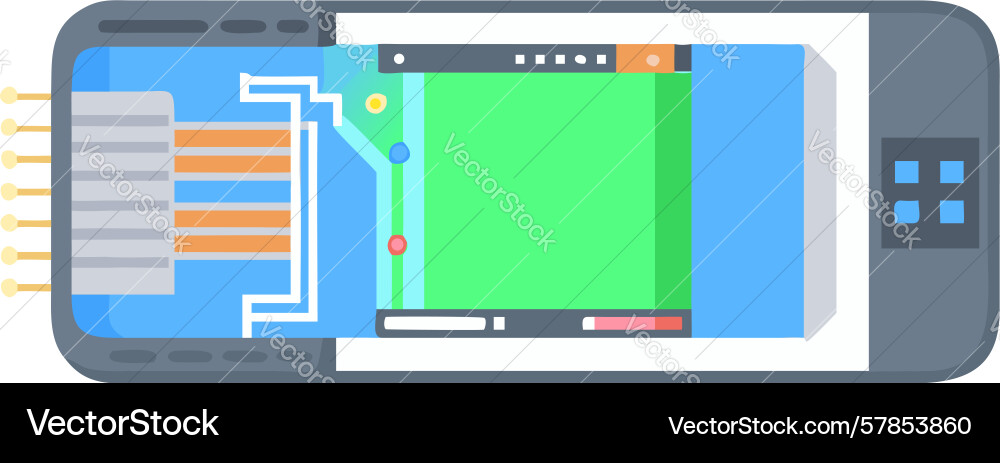 Tablet circuits digital interface system Vector Image