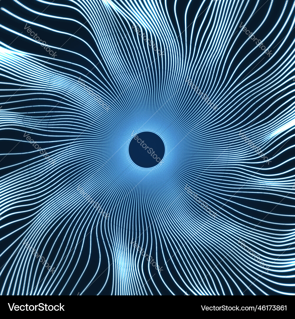 Array with dynamic particles 3d futuristic Array with dynamic particles 3d futuristic vector image