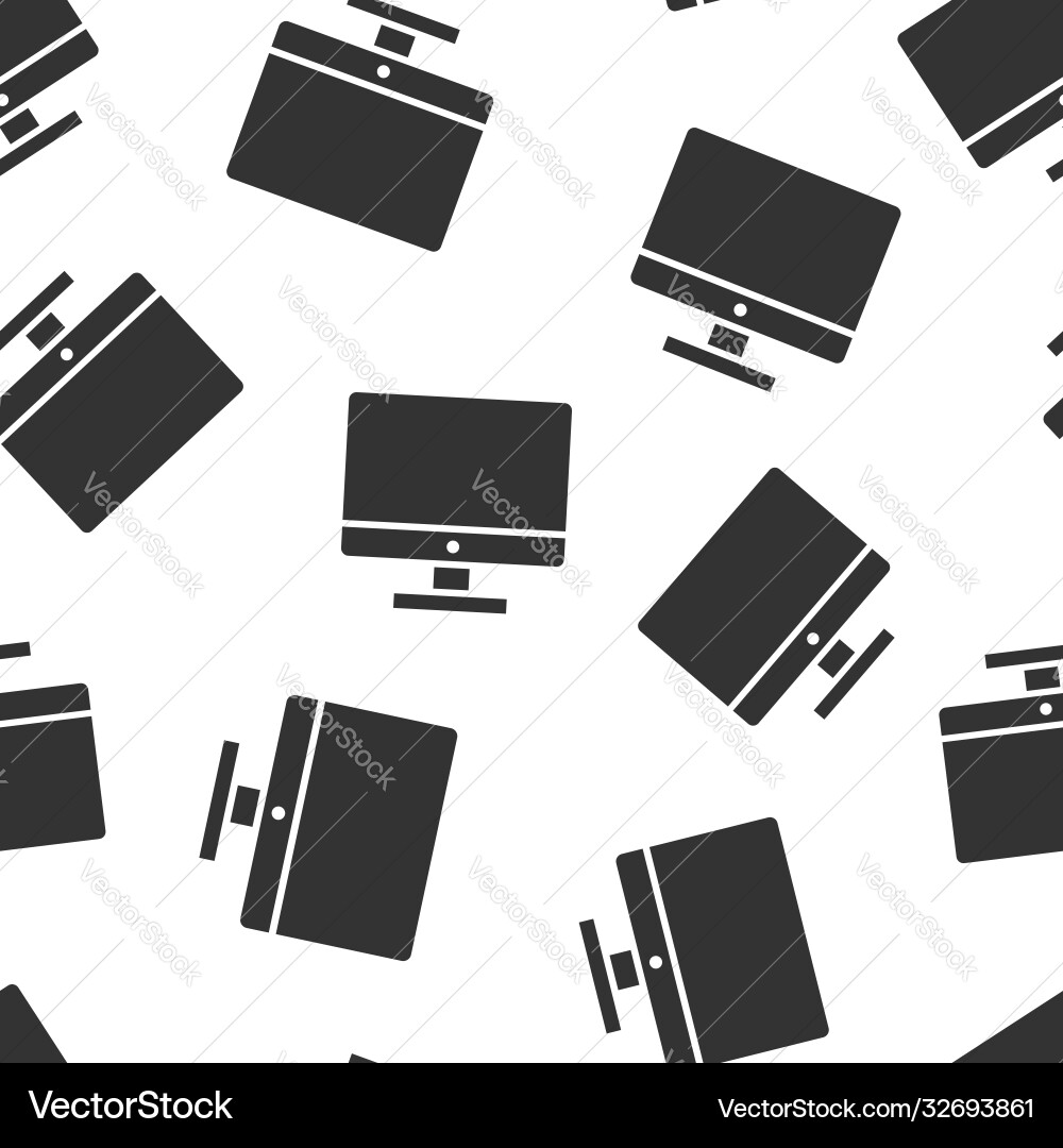 Computer monitor icon on isolated background Computer monitor icon on isolated background Vector Image