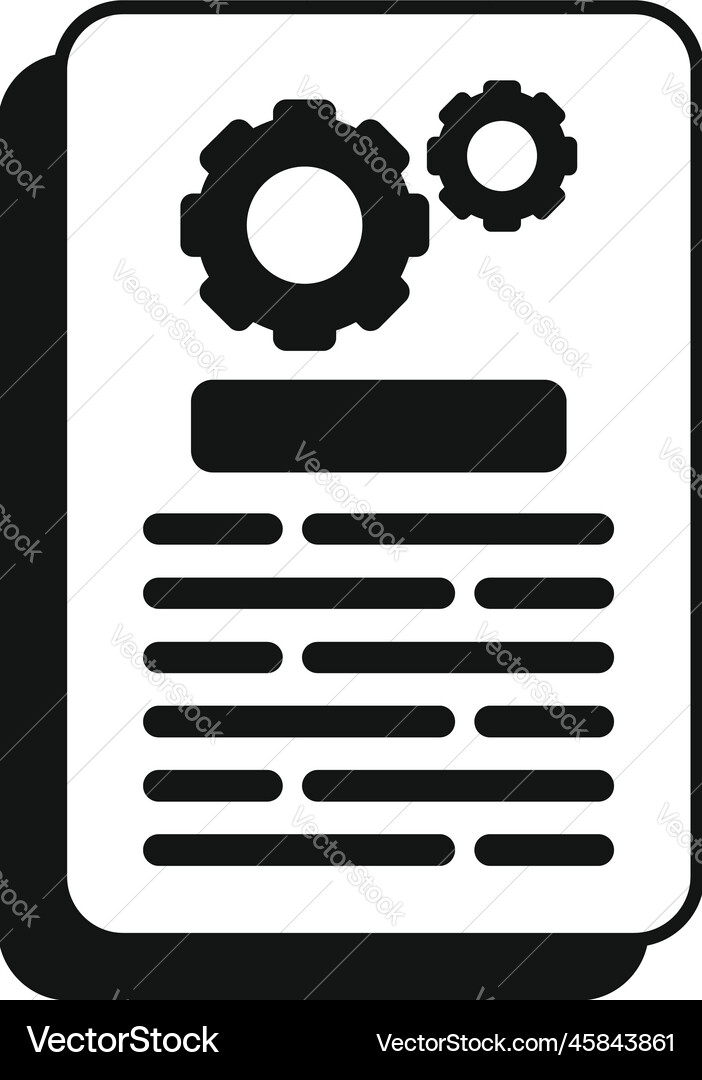 Digital document icon simple data paper Digital document icon simple data paper Vector Image