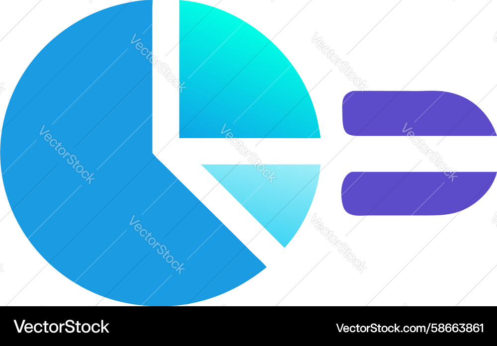 Equal distribution balanced data icon design Vector Image