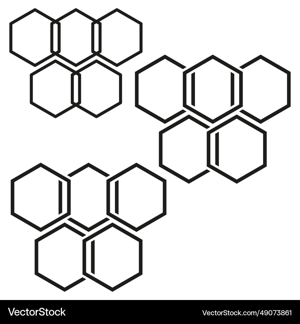 Hexagonal background line with text Hexagonal background line with text vector image