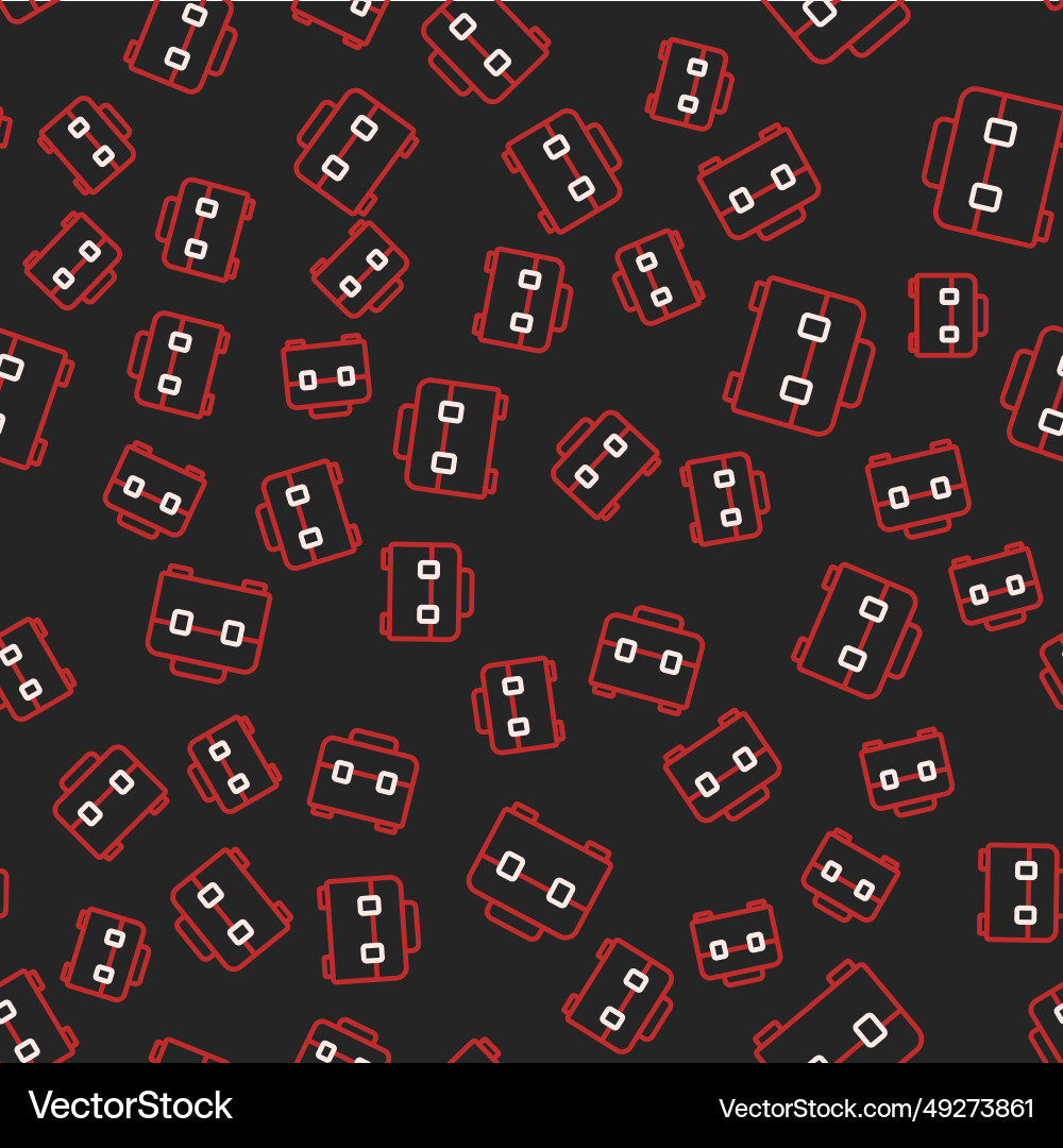 Line toolbox icon isolated seamless pattern Line toolbox icon isolated seamless pattern Vector Image
