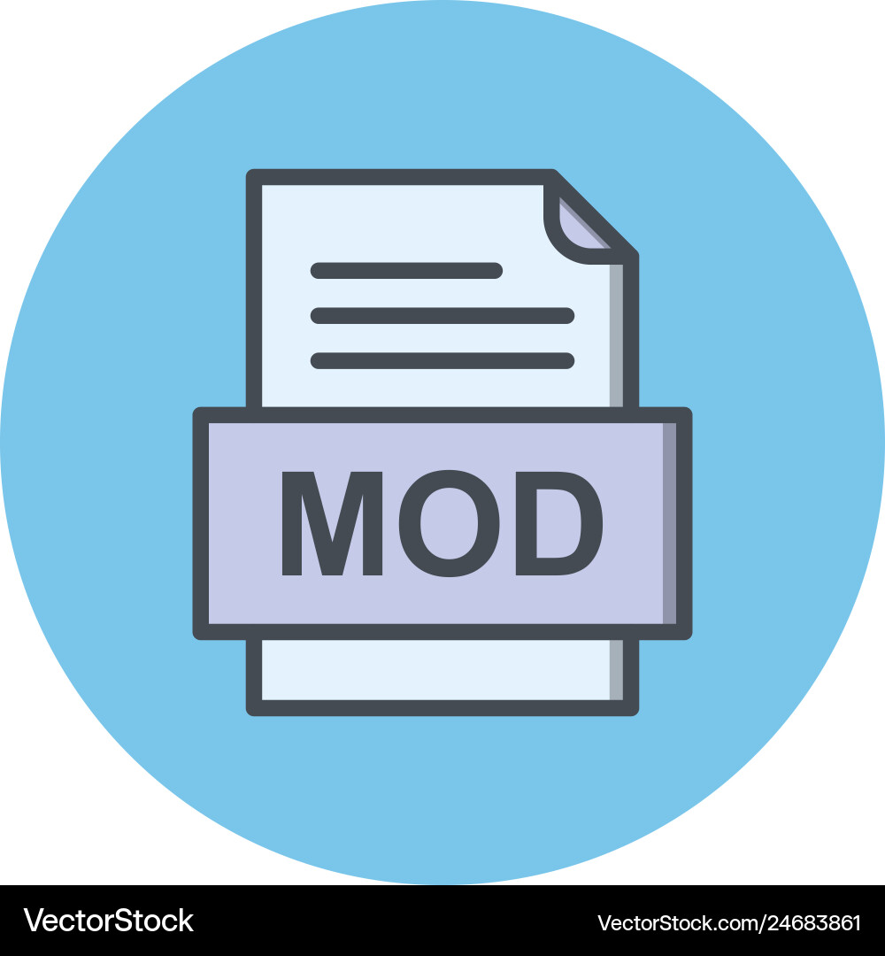 Mod file document icon Vector Image