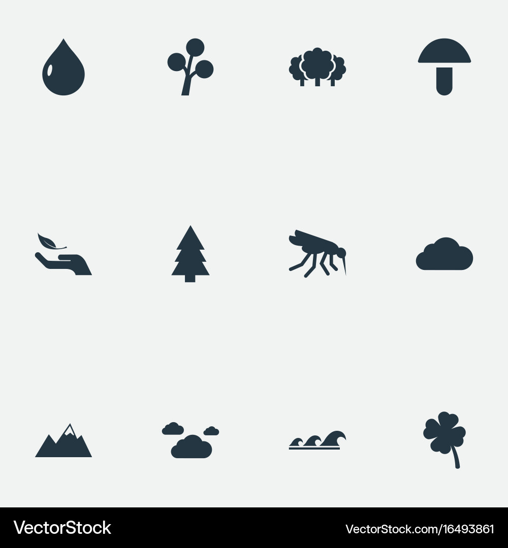Set of simple geo icons Vector Image
