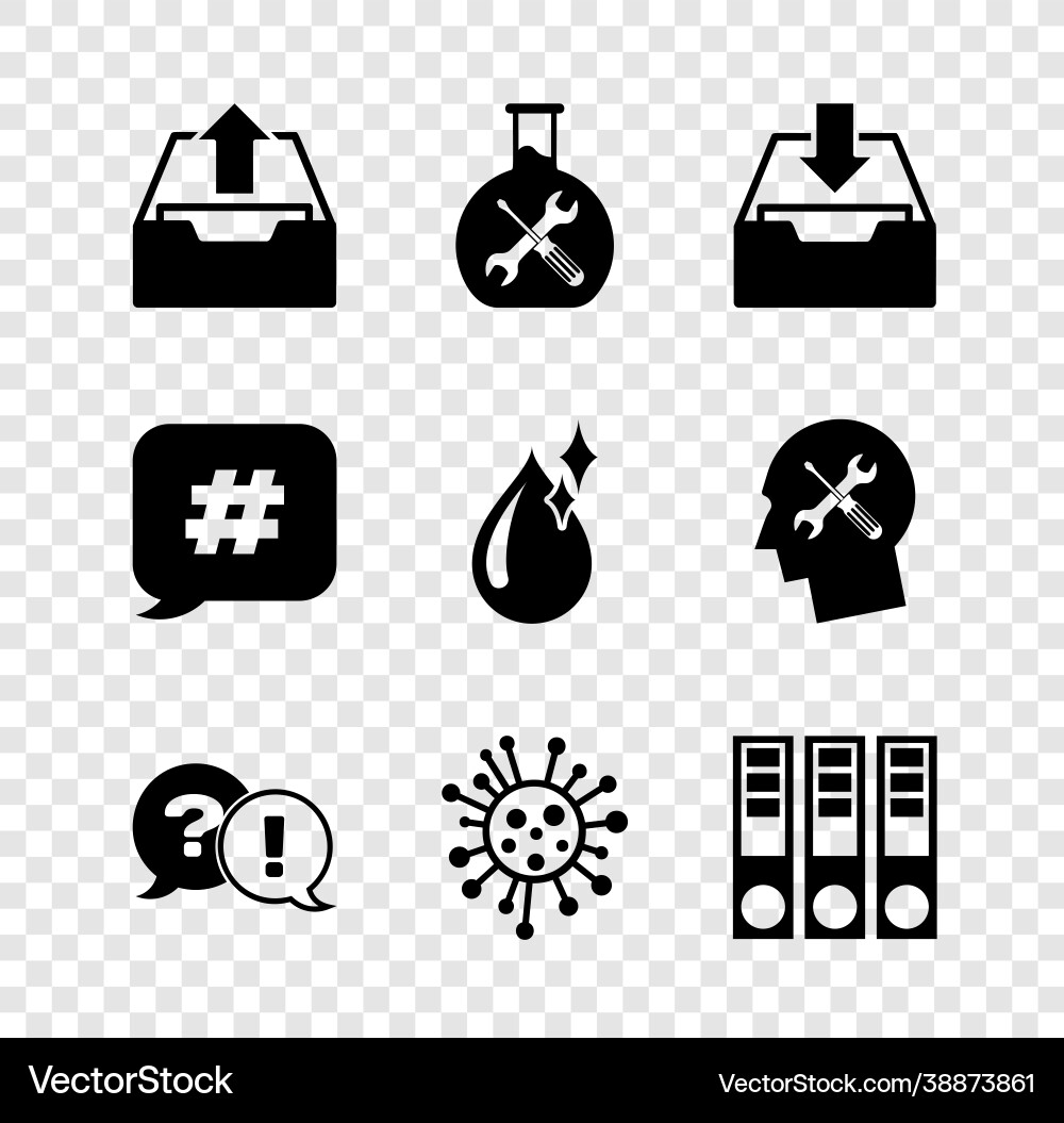 Set upload inbox bioengineering service download Set upload inbox bioengineering service download Vector Image
