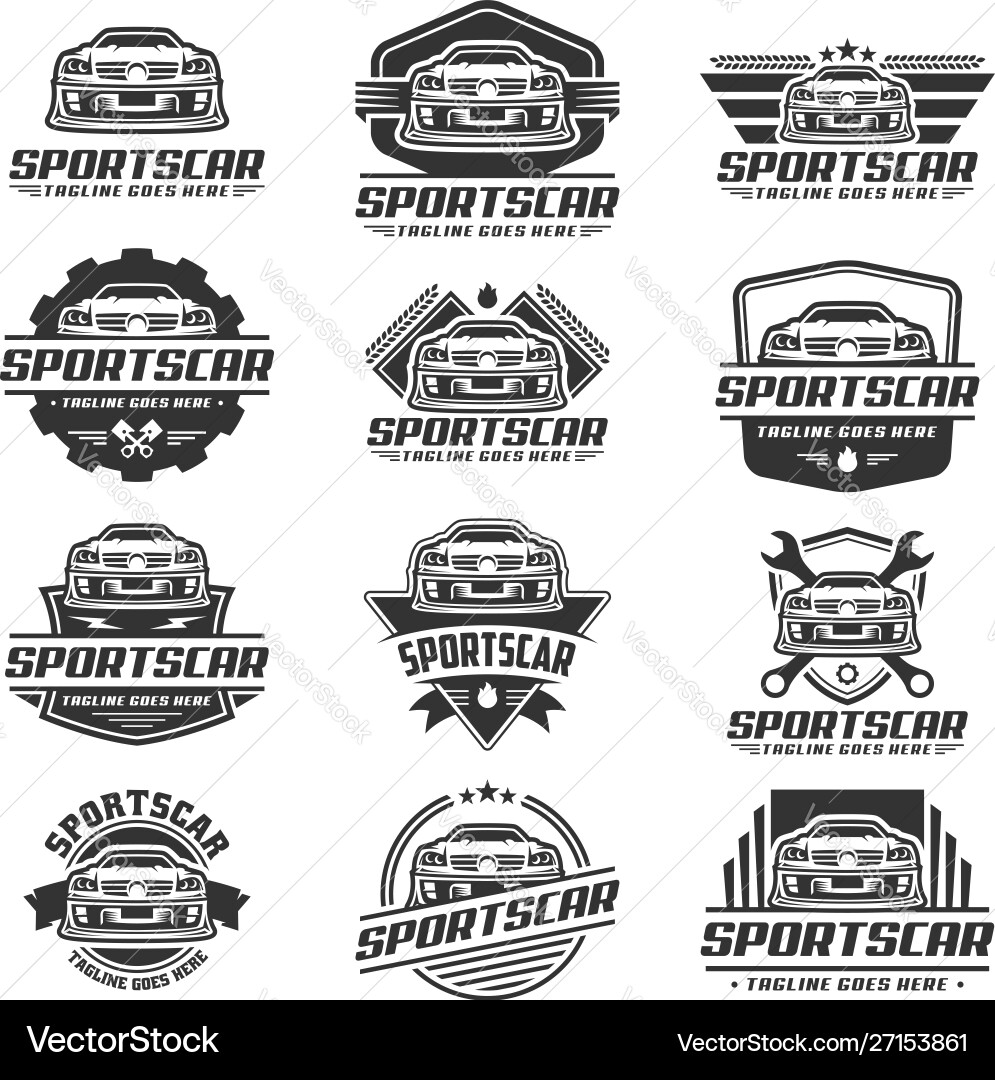 Sports Car Logo Templates & Icons Vector Image
