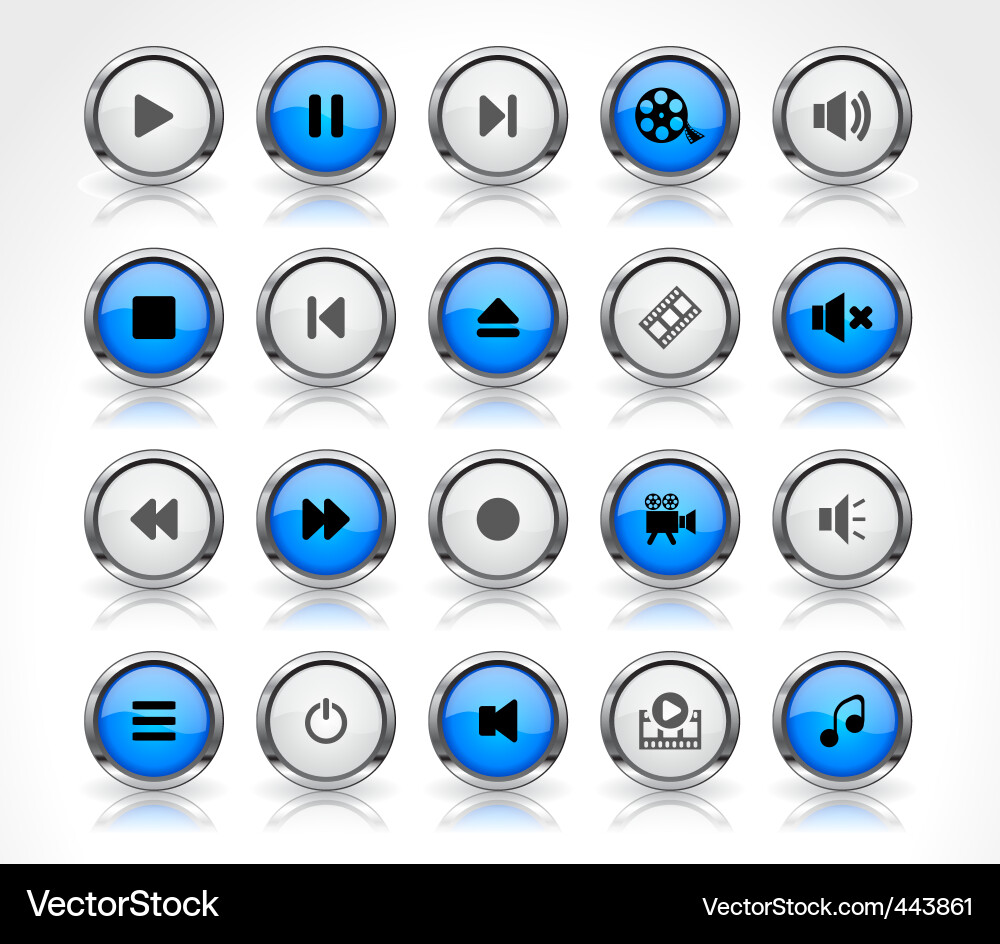 Web design buttons Vector Image