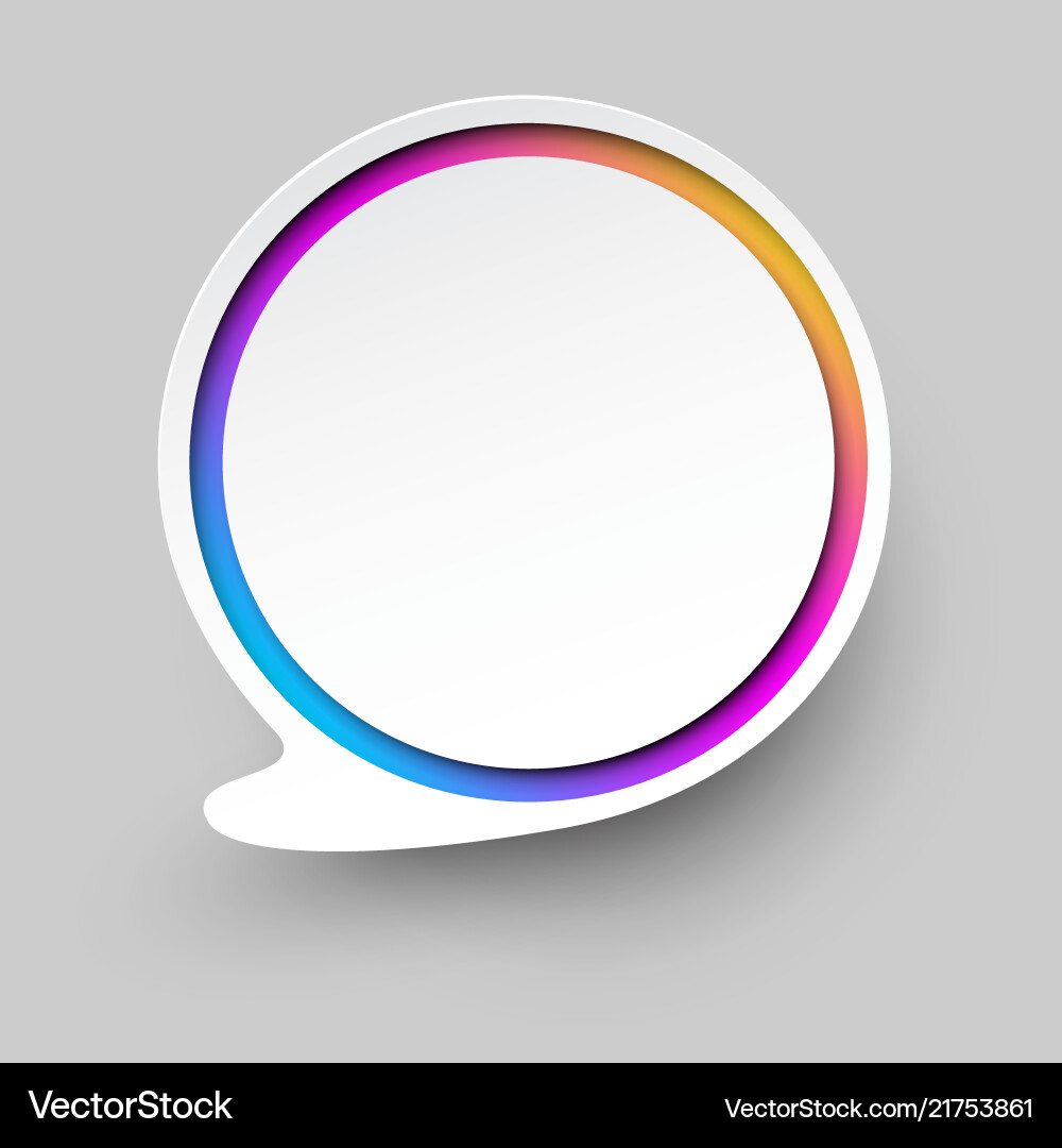 White comment background with spectrum frame White comment background with spectrum frame Vector Image