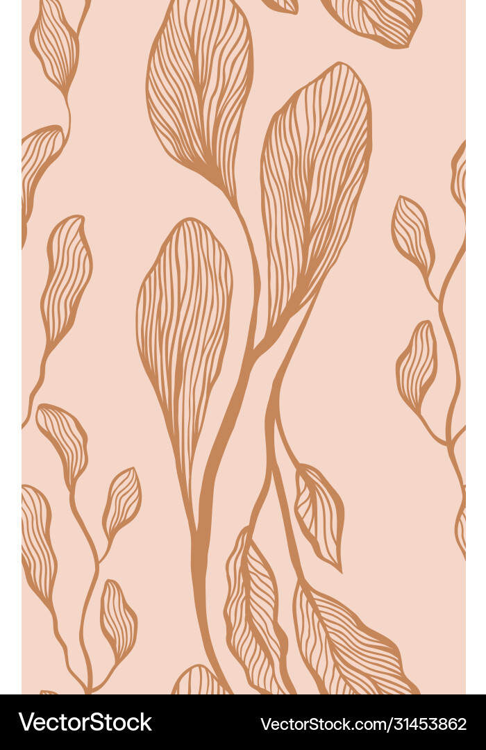Abstract botanical seamless pattern in light Abstract botanical seamless pattern in light vector image