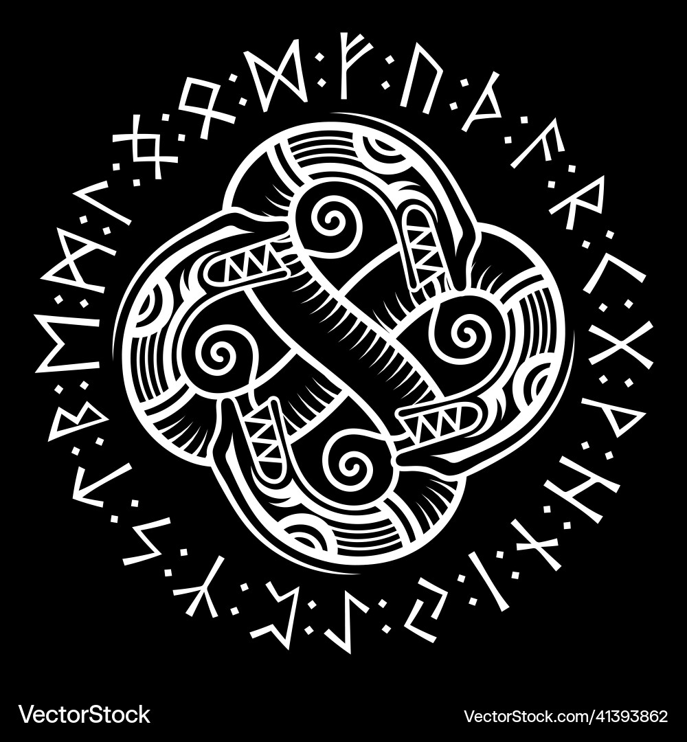 Alte Nase Design Drache in einem Kreis der alten Alte Nase Design Drache in einem Kreis der alten vektorbild