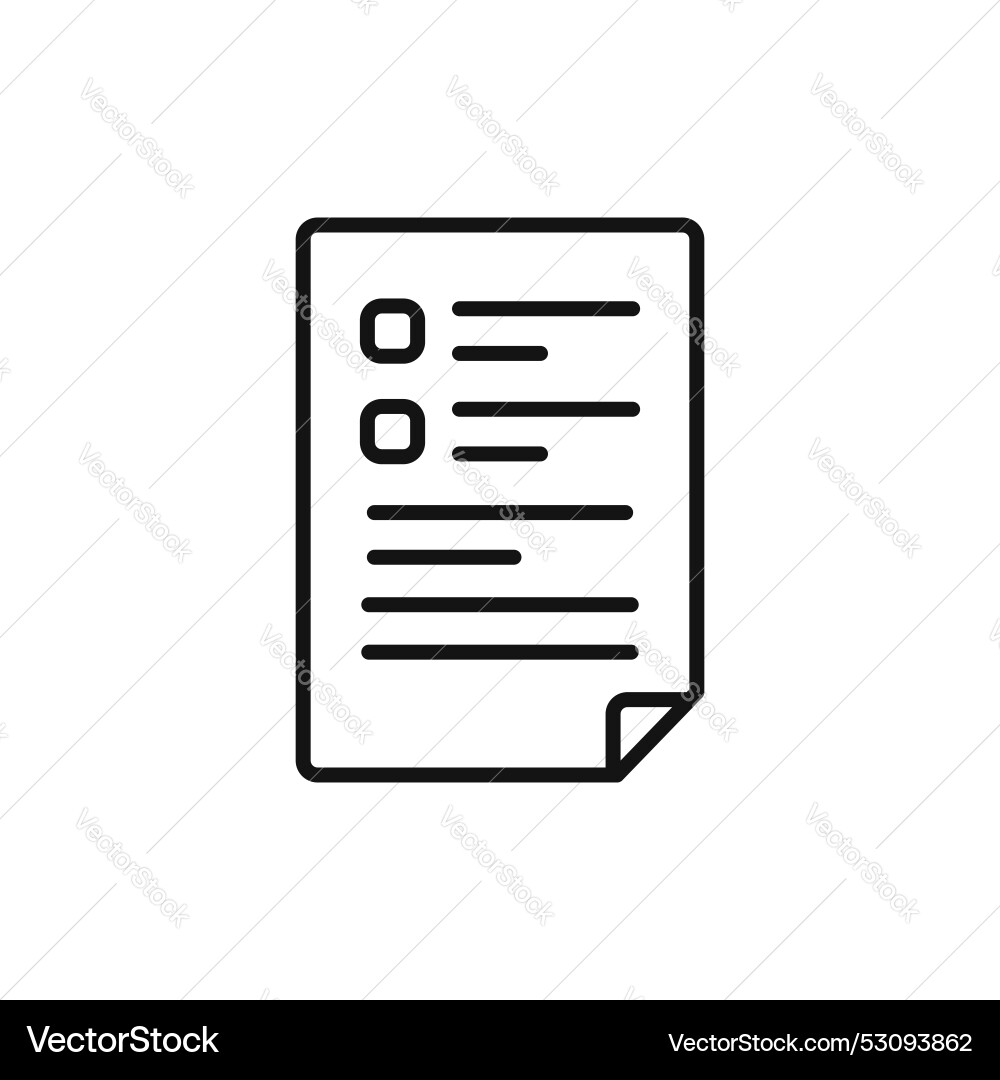 Assignment icon isolated on white background Vector Image