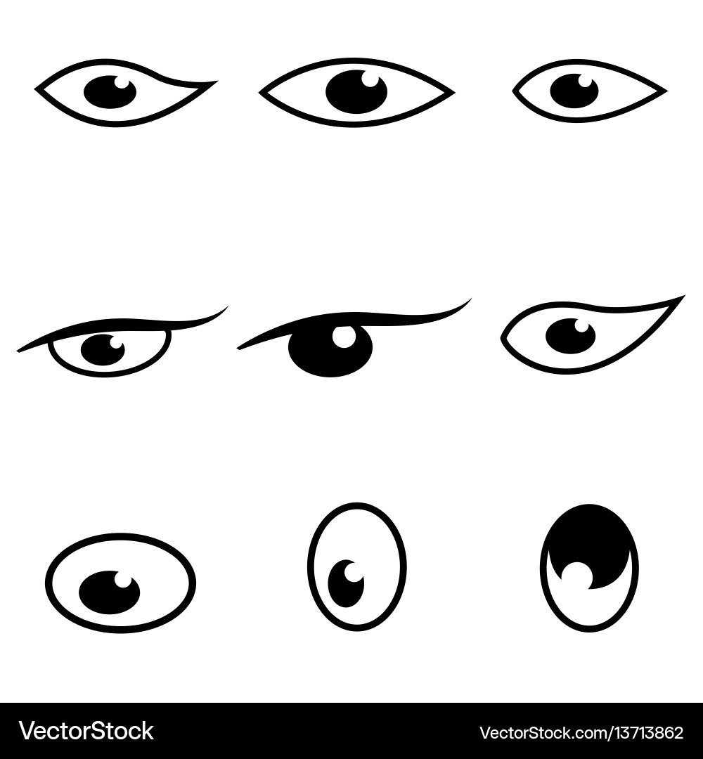 Augen Icon Set Augen Icon Set vektorbild